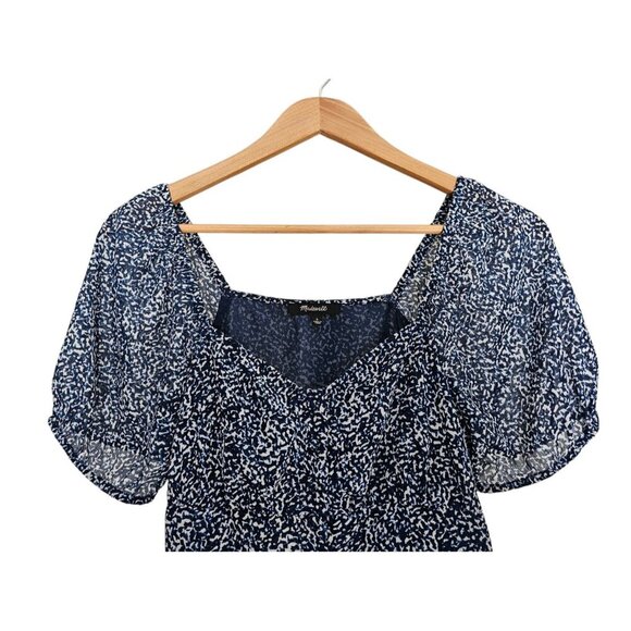 Women's - Madewell Sweetheart Top in Bengali Blockprint, Size 2 - Picture 5 of 12